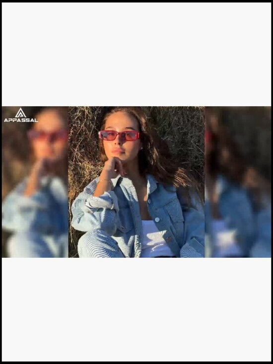 Vintage 90s Rectangle Sunglasses Thin Frame Y2K Shades main image 6